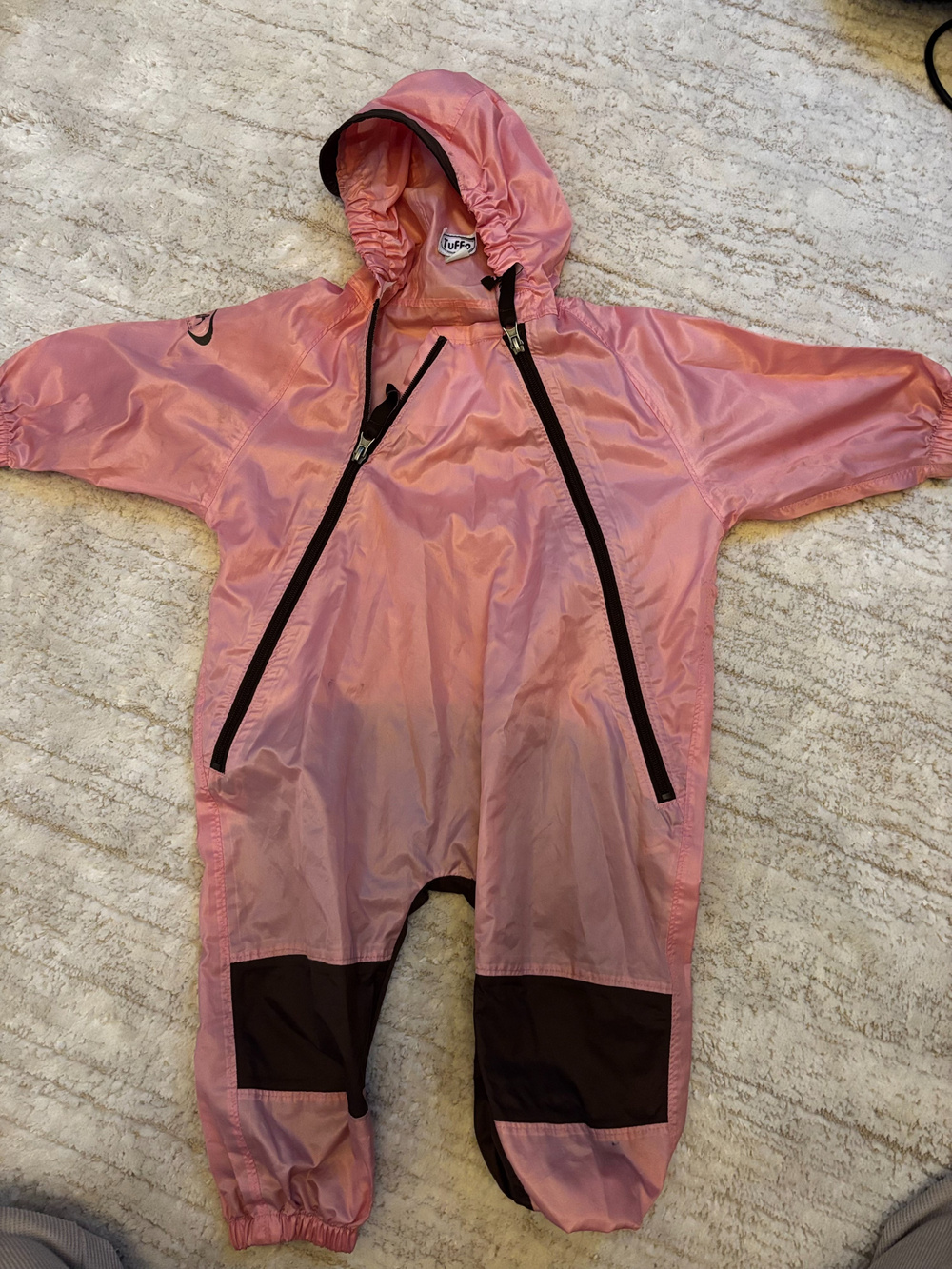TuFFo Kids Snowsuit Hooded One Piece Pink Black Size 18 Mo